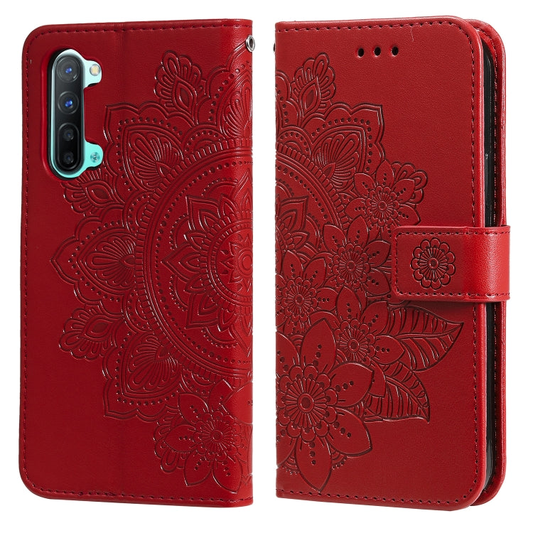 7-petal Flowers Embossing Pattern Horizontal Flip PU Leather Case with Holder & Card Slots & Wallet & Photo Frame, For OPPO A7 / A5s, For OPPO A9 2020 / A5 2020, For OPPO A15 / A15s, For OPPO A52 / A72 4G / A92, For OPPO A53 / A33 / A32, For OPPO A54 4...
