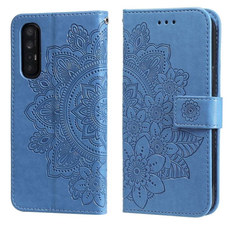 7-petal Flowers Embossing Pattern Horizontal Flip PU Leather Case with Holder & Card Slots & Wallet & Photo Frame, For OPPO A7 / A5s, For OPPO A9 2020 / A5 2020, For OPPO A15 / A15s, For OPPO A52 / A72 4G / A92, For OPPO A53 / A33 / A32, For OPPO A54 4...