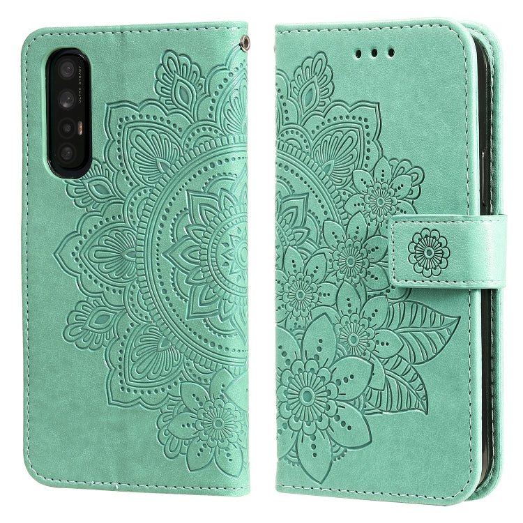 7-petal Flowers Embossing Pattern Horizontal Flip PU Leather Case with Holder & Card Slots & Wallet & Photo Frame, For OPPO A7 / A5s, For OPPO A9 2020 / A5 2020, For OPPO A15 / A15s, For OPPO A52 / A72 4G / A92, For OPPO A53 / A33 / A32, For OPPO A54 4...