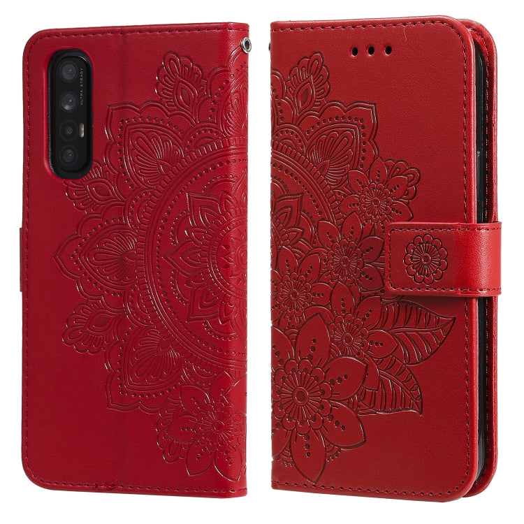 7-petal Flowers Embossing Pattern Horizontal Flip PU Leather Case with Holder & Card Slots & Wallet & Photo Frame, For OPPO A7 / A5s, For OPPO A9 2020 / A5 2020, For OPPO A15 / A15s, For OPPO A52 / A72 4G / A92, For OPPO A53 / A33 / A32, For OPPO A54 4...