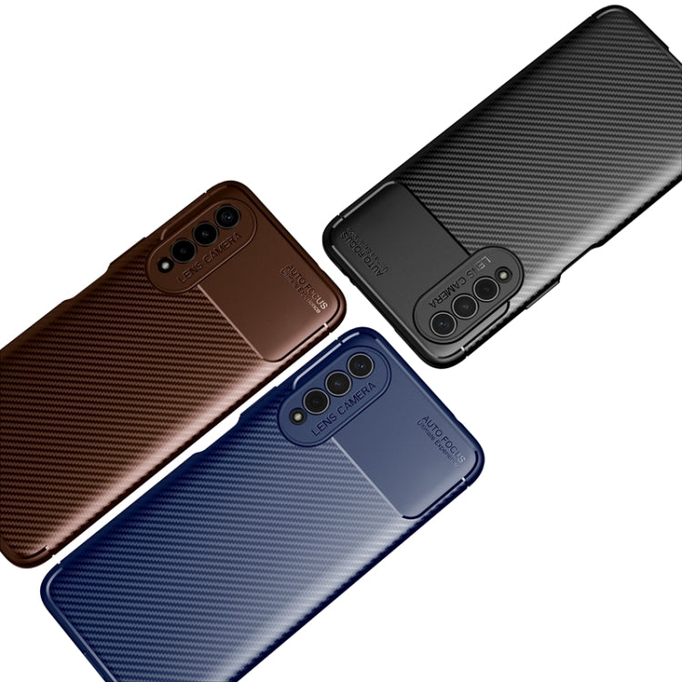 Carbon Fiber Texture Shockproof TPU Case, For Honor X20 SE, For OPPO Reno6 Pro+ 5G