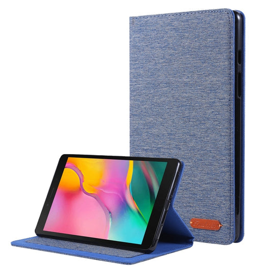 Horizontal Flip TPU + Fabric PU Leather Protective Case with Name Card Clip