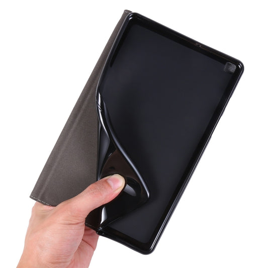 Horizontal Flip TPU + Fabric PU Leather Protective Case with Name Card Clip