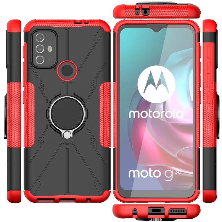 Armor Bear Shockproof PC + TPU Protective Case with Ring Holder, For Motorola  Moto G30