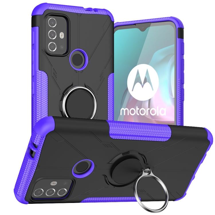Armor Bear Shockproof PC + TPU Protective Case with Ring Holder, For Motorola  Moto G30