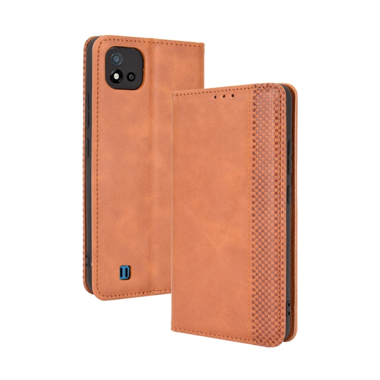 Magnetic Buckle Retro Crazy Horse Texture Horizontal Flip Leather Case with Holder & Card Slots & Photo Frame, For Motorola Moto G60 / Moto G40 Fusion, For OPPO Realme C11 2021 / Realme C20 / Realme C20a, For OPPO Reno5 A, For TCL 20 5G / 20S / 20L / 2...
