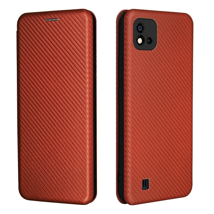 Carbon Fiber Texture Magnetic Horizontal Flip TPU + PC + PU Leather Case with Card Slot, For OPPO Realme C11 2021, For OPPO Realme C20, For OPPO Reno 5A(Japan version), For TCL 20 Pro 5G