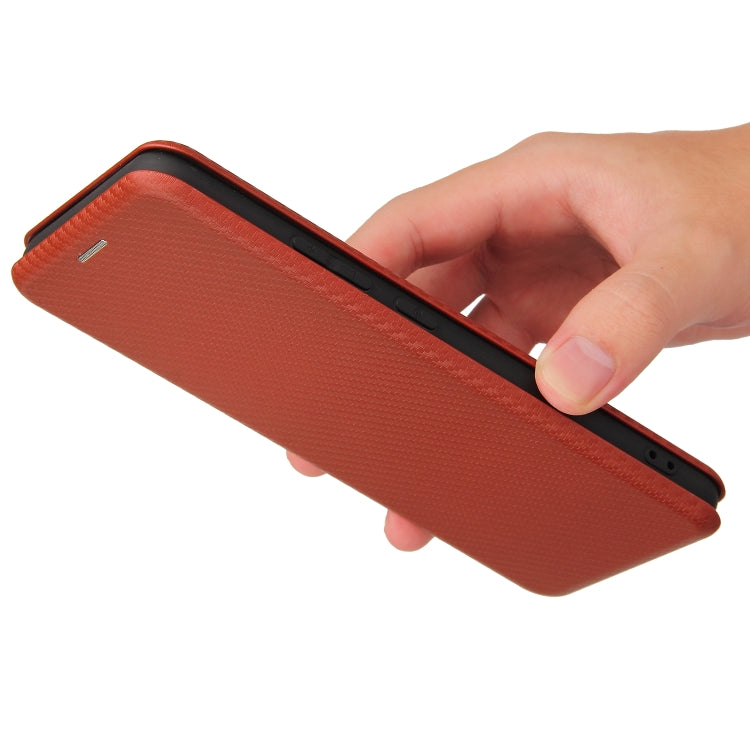 Carbon Fiber Texture Magnetic Horizontal Flip TPU + PC + PU Leather Case with Card Slot, For OPPO Realme C11 2021, For OPPO Realme C20, For OPPO Reno 5A(Japan version), For TCL 20 Pro 5G