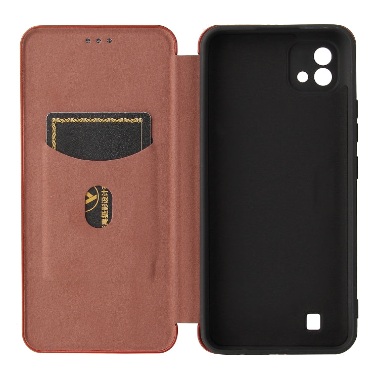 Carbon Fiber Texture Magnetic Horizontal Flip TPU + PC + PU Leather Case with Card Slot, For OPPO Realme C11 2021, For OPPO Realme C20, For OPPO Reno 5A(Japan version), For TCL 20 Pro 5G
