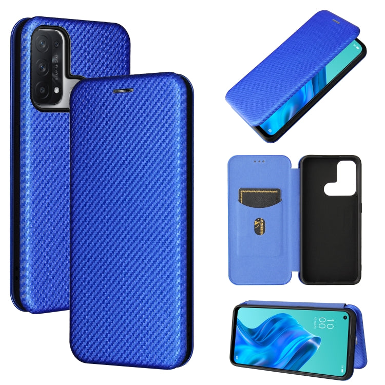 Carbon Fiber Texture Magnetic Horizontal Flip TPU + PC + PU Leather Case with Card Slot, For OPPO Realme C11 2021, For OPPO Realme C20, For OPPO Reno 5A(Japan version), For TCL 20 Pro 5G