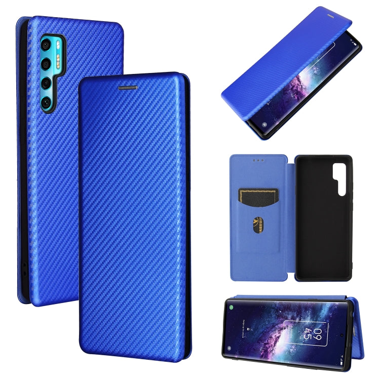 Carbon Fiber Texture Magnetic Horizontal Flip TPU + PC + PU Leather Case with Card Slot, For OPPO Realme C11 2021, For OPPO Realme C20, For OPPO Reno 5A(Japan version), For TCL 20 Pro 5G