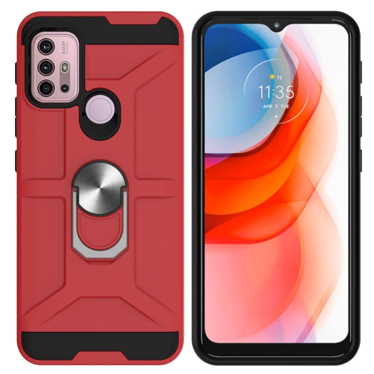 War-god Armor TPU + PC Shockproof Magnetic Protective Case with Ring Holder