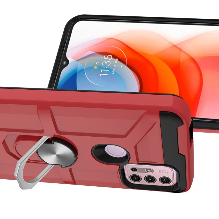War-god Armor TPU + PC Shockproof Magnetic Protective Case with Ring Holder