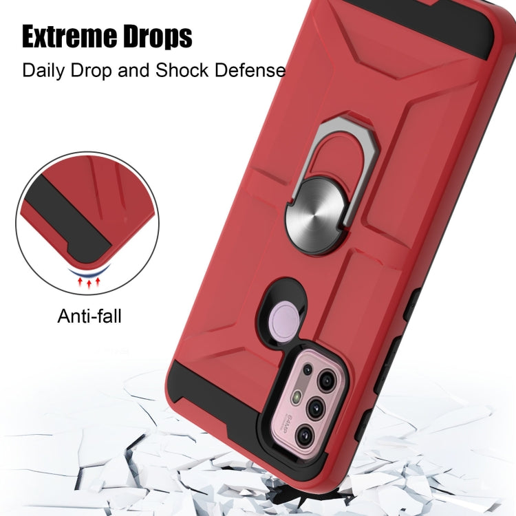 War-god Armor TPU + PC Shockproof Magnetic Protective Case with Ring Holder