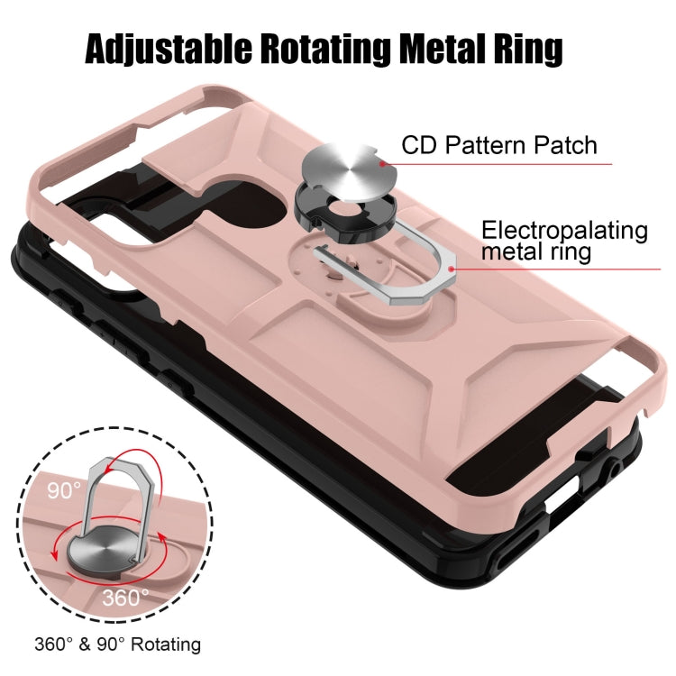 War-god Armor TPU + PC Shockproof Magnetic Protective Case with Ring Holder