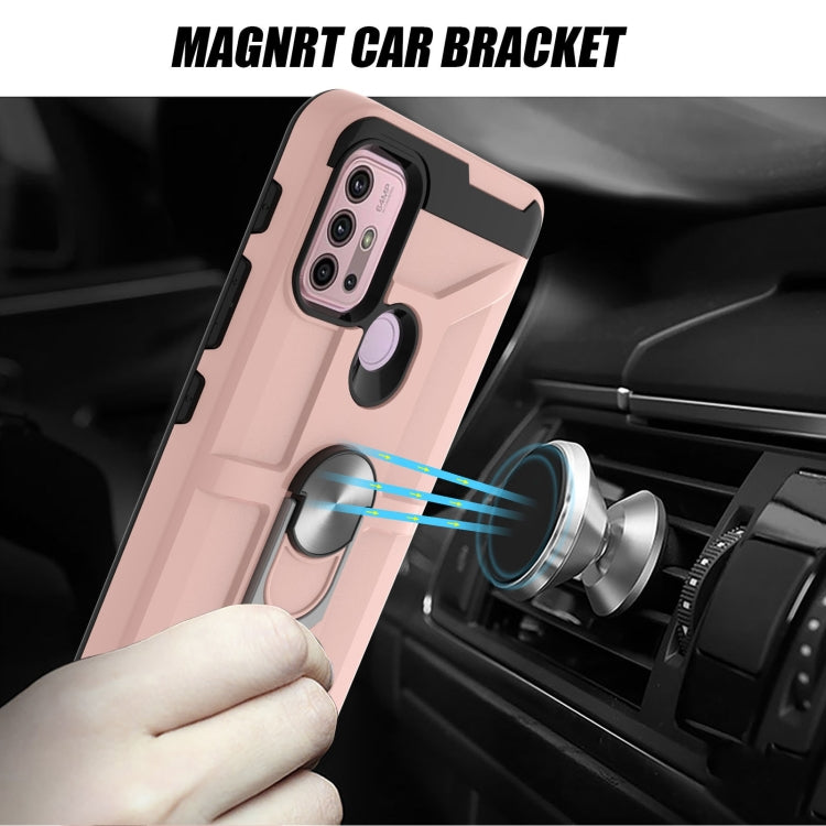War-god Armor TPU + PC Shockproof Magnetic Protective Case with Ring Holder