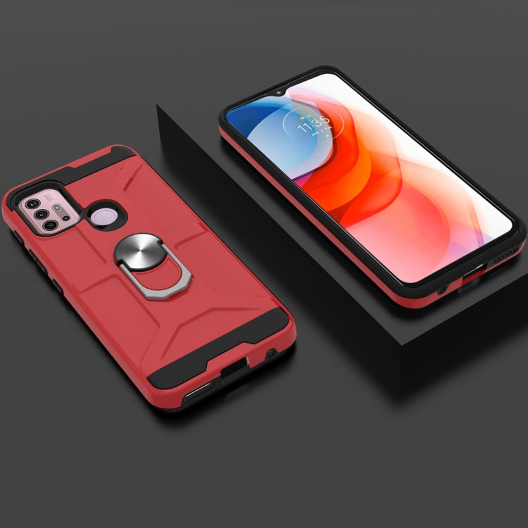 War-god Armor TPU + PC Shockproof Magnetic Protective Case with Ring Holder