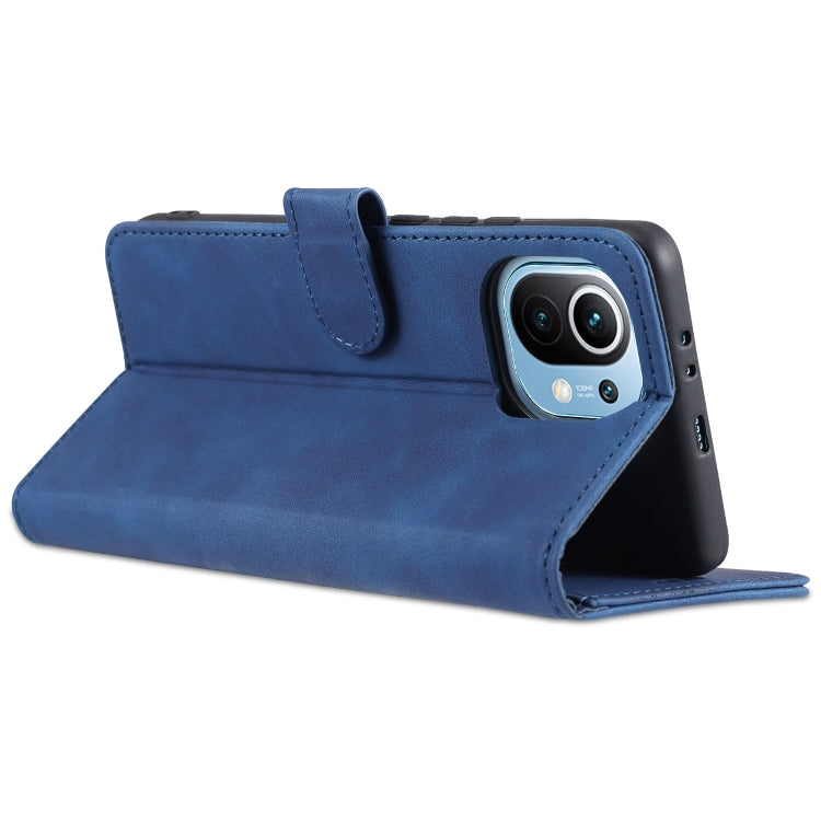 AZNS Skin Feel Calf Texture Horizontal Flip Leather Case with Card Slots & Holder & Wallet, For Xiaomi Mi 11, For vivo Y73s / S7e, For OPPO A15 / A35 4G