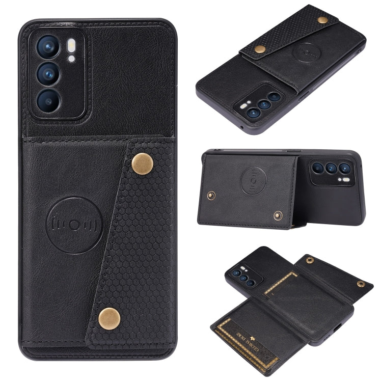 Double Buckle PU + TPU Shockproof Magnetic Protective Case with Card Slot & Holder, For Huawei P50, For OPPO Reno6, For Xiaomi Redmi K40 Gaming, For Xiaomi Redmi Note 10 Pro 5G, For Xiaomi Redmi Note 10 5G, For Samsung Galaxy S21 FE, For OPPO A95 5G���...
