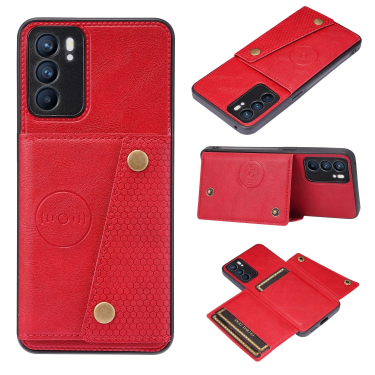 Double Buckle PU + TPU Shockproof Magnetic Protective Case with Card Slot & Holder, For Huawei P50, For OPPO Reno6, For Xiaomi Redmi K40 Gaming, For Xiaomi Redmi Note 10 Pro 5G, For Xiaomi Redmi Note 10 5G, For Samsung Galaxy S21 FE, For OPPO A95 5G���...