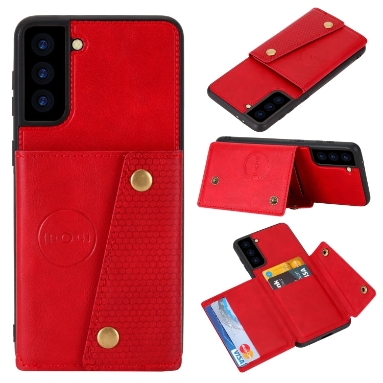 Double Buckle PU + TPU Shockproof Magnetic Protective Case with Card Slot & Holder, For Huawei P50, For OPPO Reno6, For Xiaomi Redmi K40 Gaming, For Xiaomi Redmi Note 10 Pro 5G, For Xiaomi Redmi Note 10 5G, For Samsung Galaxy S21 FE, For OPPO A95 5G���...
