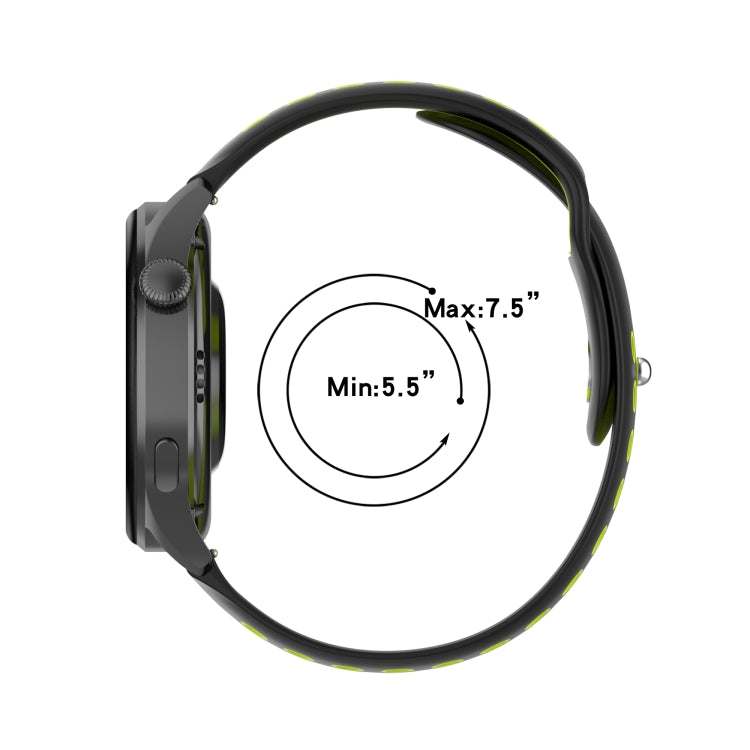 For Huawei Watch 3 / 3 Pro 22mm Two-color Silicone Replacement Strap Watchband