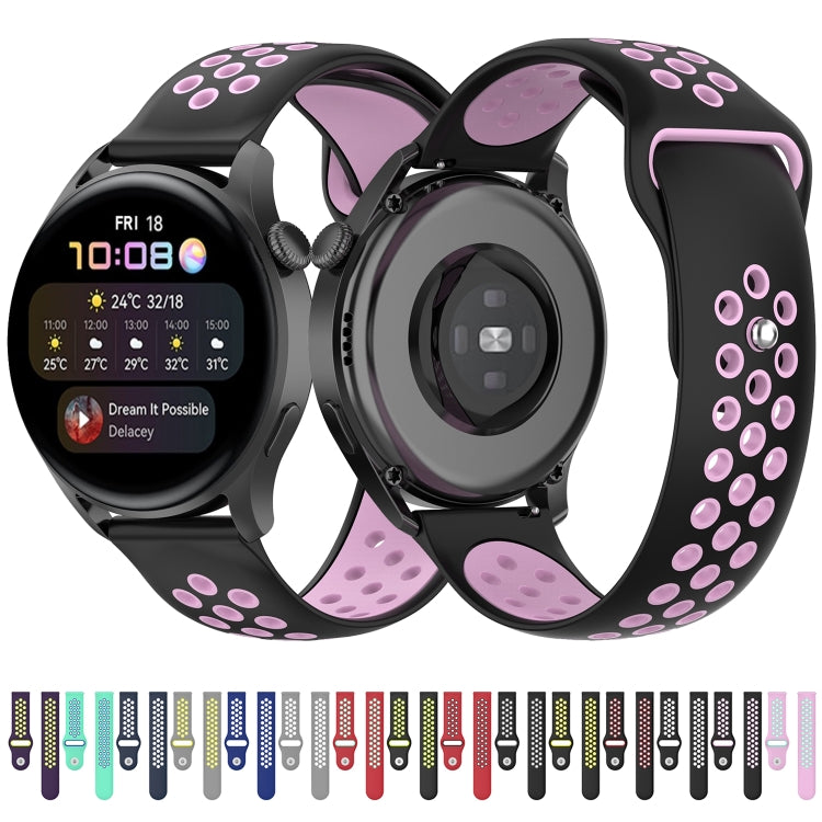 For Huawei Watch 3 / 3 Pro 22mm Two-color Silicone Replacement Strap Watchband