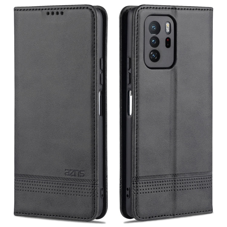 AZNS Magnetic Calf Texture Horizontal Flip Leather Case with Card Slots & Holder & Wallet