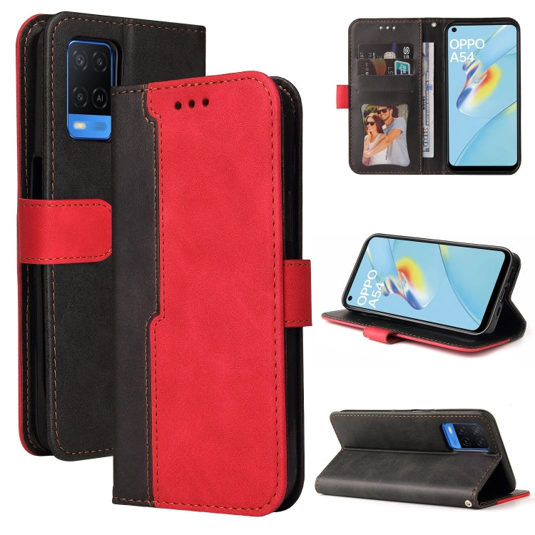 Business Stitching-Color Horizontal Flip PU Leather Case with Holder & Card Slots & Photo Frame & Lanyard, For OPPO A54 4G, For OPPO A74 4G / F19 4G, For OPPO A92S/A72 5G/A73 5G/A52 5G/Reno4 Z, For OPPO A93 5G CN Version/A74 5G/A54 5G������������������...
