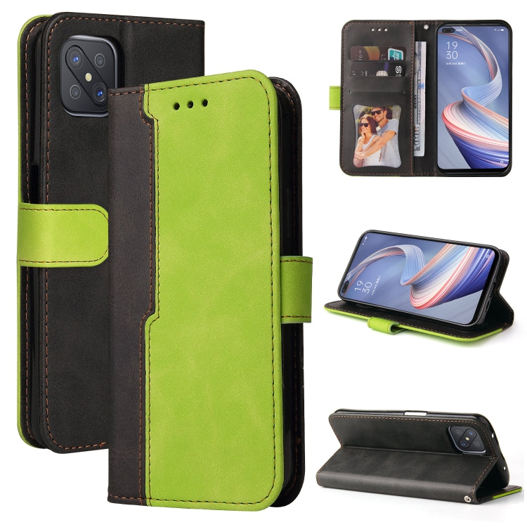 Business Stitching-Color Horizontal Flip PU Leather Case with Holder & Card Slots & Photo Frame & Lanyard, For OPPO A54 4G, For OPPO A74 4G / F19 4G, For OPPO A92S/A72 5G/A73 5G/A52 5G/Reno4 Z, For OPPO A93 5G CN Version/A74 5G/A54 5G������������������...