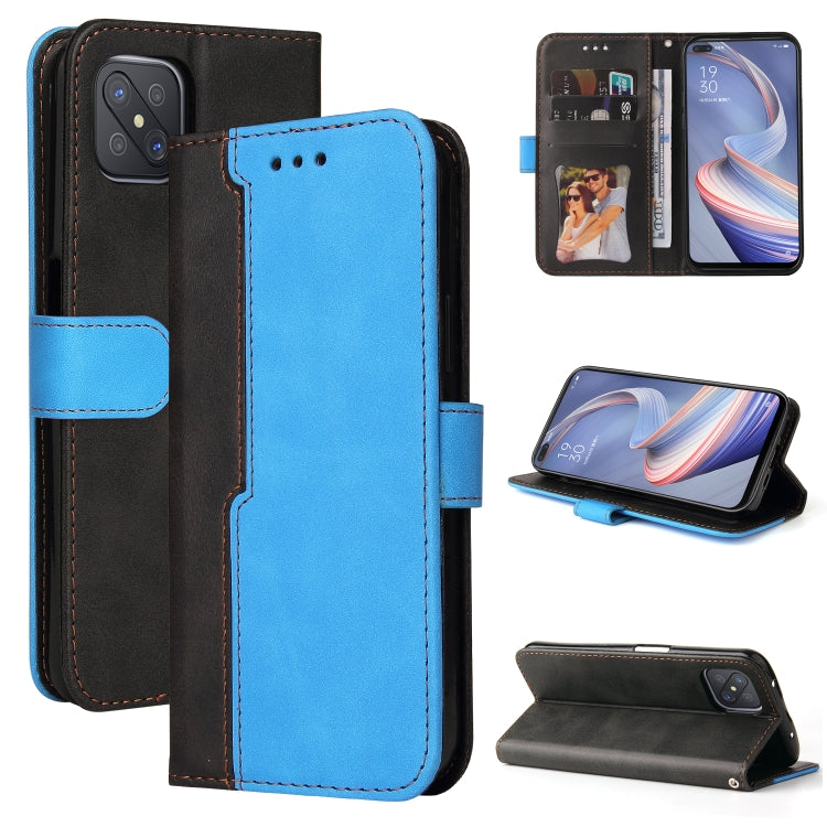 Business Stitching-Color Horizontal Flip PU Leather Case with Holder & Card Slots & Photo Frame & Lanyard, For OPPO A54 4G, For OPPO A74 4G / F19 4G, For OPPO A92S/A72 5G/A73 5G/A52 5G/Reno4 Z, For OPPO A93 5G CN Version/A74 5G/A54 5G������������������...