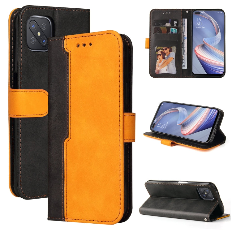 Business Stitching-Color Horizontal Flip PU Leather Case with Holder & Card Slots & Photo Frame & Lanyard, For OPPO A54 4G, For OPPO A74 4G / F19 4G, For OPPO A92S/A72 5G/A73 5G/A52 5G/Reno4 Z, For OPPO A93 5G CN Version/A74 5G/A54 5G������������������...