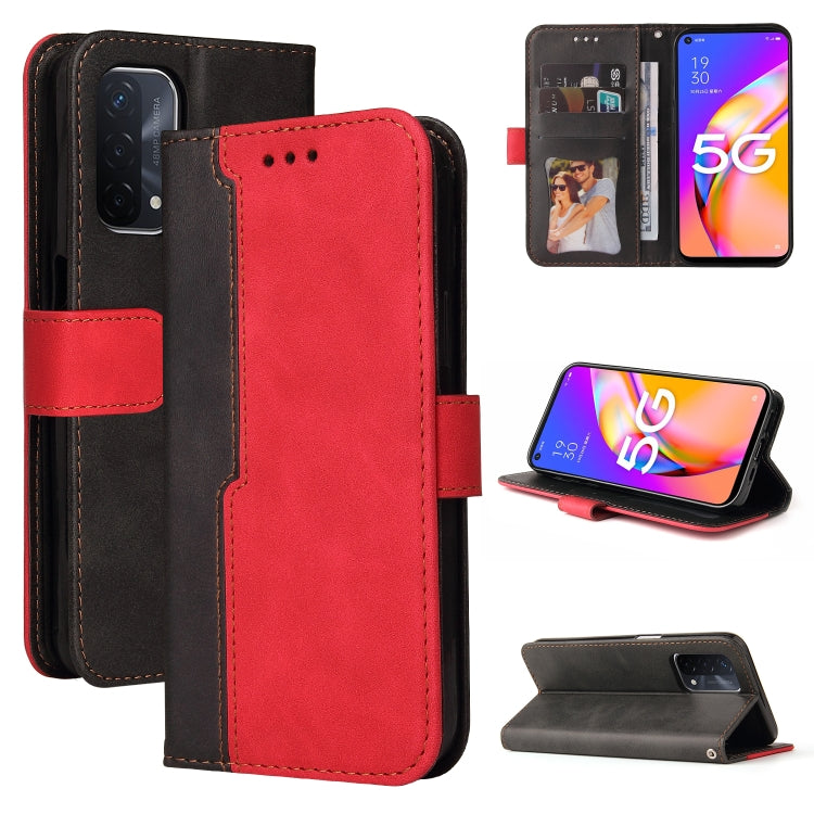 Business Stitching-Color Horizontal Flip PU Leather Case with Holder & Card Slots & Photo Frame & Lanyard, For OPPO A54 4G, For OPPO A74 4G / F19 4G, For OPPO A92S/A72 5G/A73 5G/A52 5G/Reno4 Z, For OPPO A93 5G CN Version/A74 5G/A54 5G������������������...