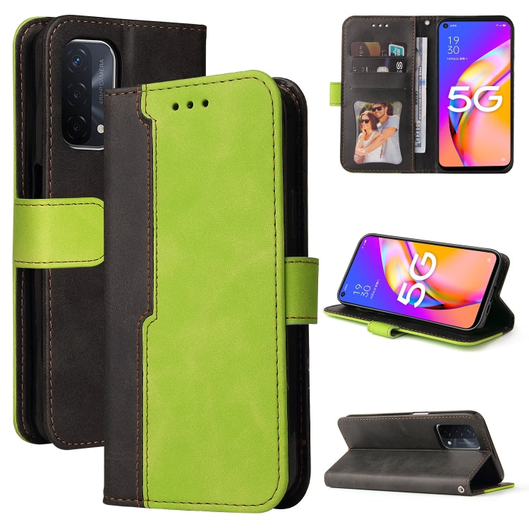 Business Stitching-Color Horizontal Flip PU Leather Case with Holder & Card Slots & Photo Frame & Lanyard, For OPPO A54 4G, For OPPO A74 4G / F19 4G, For OPPO A92S/A72 5G/A73 5G/A52 5G/Reno4 Z, For OPPO A93 5G CN Version/A74 5G/A54 5G������������������...