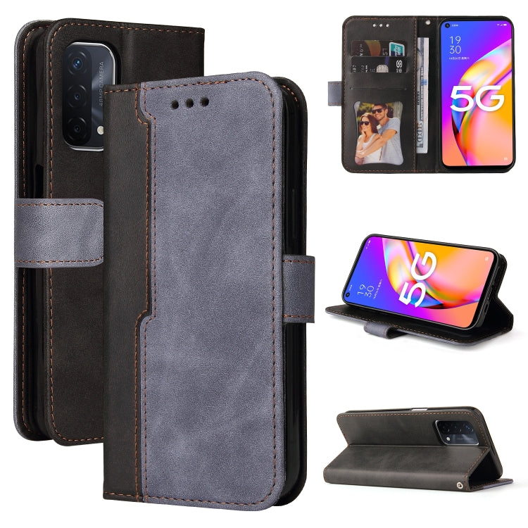 Business Stitching-Color Horizontal Flip PU Leather Case with Holder & Card Slots & Photo Frame & Lanyard, For OPPO A54 4G, For OPPO A74 4G / F19 4G, For OPPO A92S/A72 5G/A73 5G/A52 5G/Reno4 Z, For OPPO A93 5G CN Version/A74 5G/A54 5G������������������...