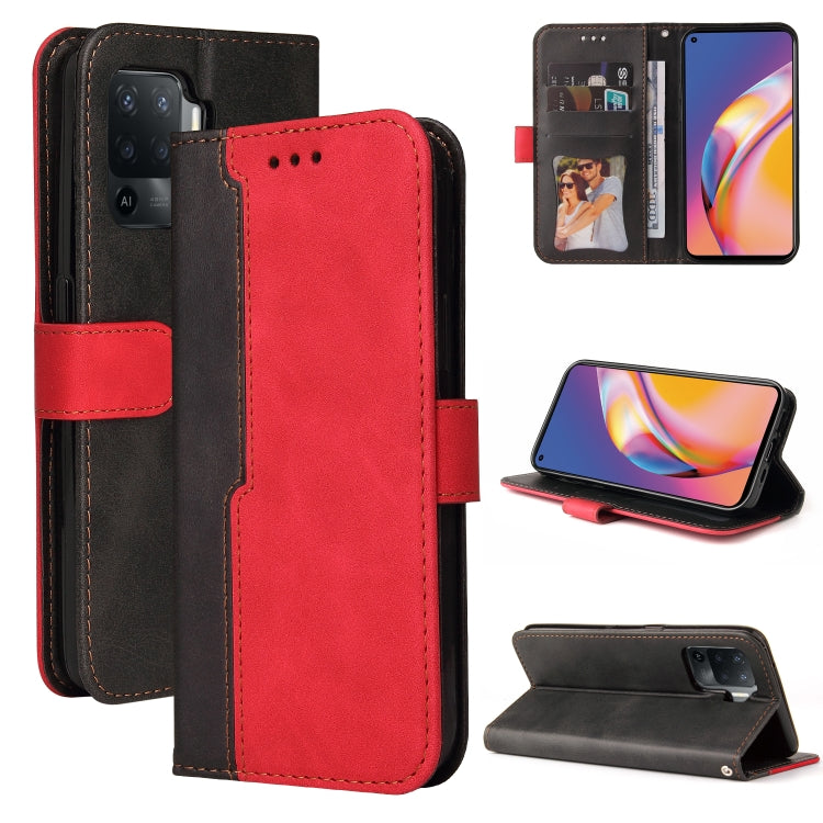 Business Stitching-Color Horizontal Flip PU Leather Case with Holder & Card Slots & Photo Frame & Lanyard, For OPPO A54 4G, For OPPO A74 4G / F19 4G, For OPPO A92S/A72 5G/A73 5G/A52 5G/Reno4 Z, For OPPO A93 5G CN Version/A74 5G/A54 5G������������������...
