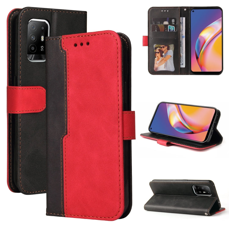 Business Stitching-Color Horizontal Flip PU Leather Case with Holder & Card Slots & Photo Frame & Lanyard, For OPPO A54 4G, For OPPO A74 4G / F19 4G, For OPPO A92S/A72 5G/A73 5G/A52 5G/Reno4 Z, For OPPO A93 5G CN Version/A74 5G/A54 5G������������������...