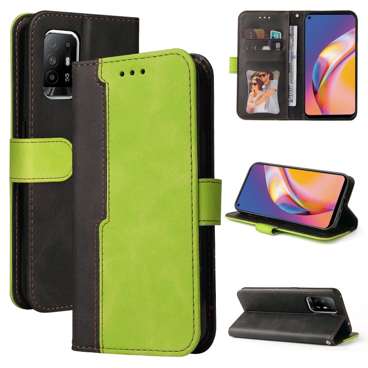 Business Stitching-Color Horizontal Flip PU Leather Case with Holder & Card Slots & Photo Frame & Lanyard, For OPPO A54 4G, For OPPO A74 4G / F19 4G, For OPPO A92S/A72 5G/A73 5G/A52 5G/Reno4 Z, For OPPO A93 5G CN Version/A74 5G/A54 5G������������������...