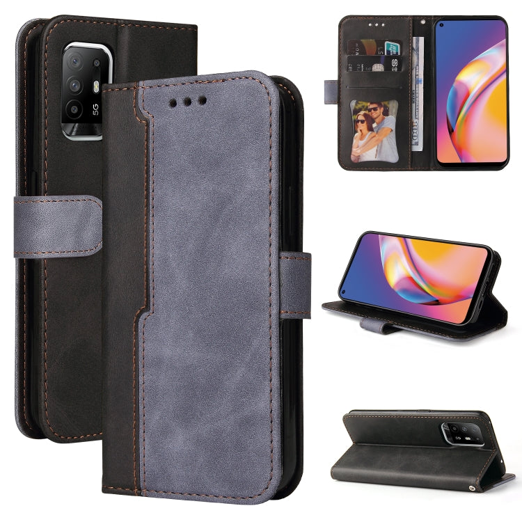 Business Stitching-Color Horizontal Flip PU Leather Case with Holder & Card Slots & Photo Frame & Lanyard, For OPPO A54 4G, For OPPO A74 4G / F19 4G, For OPPO A92S/A72 5G/A73 5G/A52 5G/Reno4 Z, For OPPO A93 5G CN Version/A74 5G/A54 5G������������������...