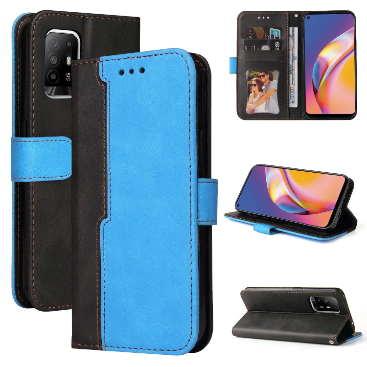 Business Stitching-Color Horizontal Flip PU Leather Case with Holder & Card Slots & Photo Frame & Lanyard, For OPPO A54 4G, For OPPO A74 4G / F19 4G, For OPPO A92S/A72 5G/A73 5G/A52 5G/Reno4 Z, For OPPO A93 5G CN Version/A74 5G/A54 5G������������������...