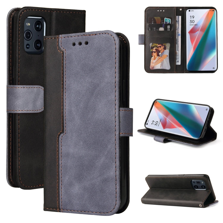 Business Stitching-Color Horizontal Flip PU Leather Case with Holder & Card Slots & Photo Frame & Lanyard, For OPPO A54 4G, For OPPO A74 4G / F19 4G, For OPPO A92S/A72 5G/A73 5G/A52 5G/Reno4 Z, For OPPO A93 5G CN Version/A74 5G/A54 5G������������������...