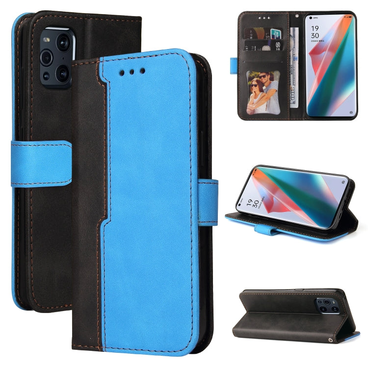 Business Stitching-Color Horizontal Flip PU Leather Case with Holder & Card Slots & Photo Frame & Lanyard, For OPPO A54 4G, For OPPO A74 4G / F19 4G, For OPPO A92S/A72 5G/A73 5G/A52 5G/Reno4 Z, For OPPO A93 5G CN Version/A74 5G/A54 5G������������������...
