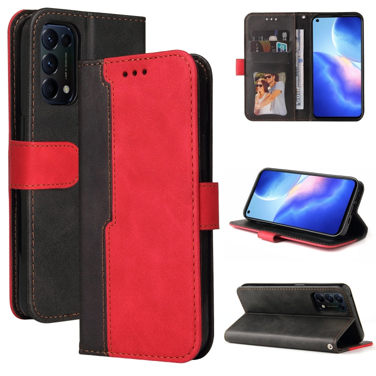 Business Stitching-Color Horizontal Flip PU Leather Case with Holder & Card Slots & Photo Frame & Lanyard, For OPPO A54 4G, For OPPO A74 4G / F19 4G, For OPPO A92S/A72 5G/A73 5G/A52 5G/Reno4 Z, For OPPO A93 5G CN Version/A74 5G/A54 5G������������������...