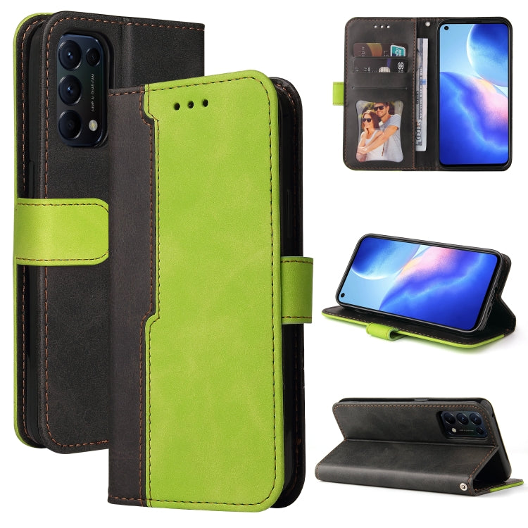 Business Stitching-Color Horizontal Flip PU Leather Case with Holder & Card Slots & Photo Frame & Lanyard, For OPPO A54 4G, For OPPO A74 4G / F19 4G, For OPPO A92S/A72 5G/A73 5G/A52 5G/Reno4 Z, For OPPO A93 5G CN Version/A74 5G/A54 5G������������������...