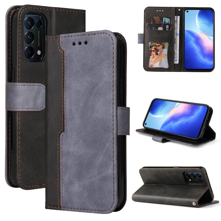 Business Stitching-Color Horizontal Flip PU Leather Case with Holder & Card Slots & Photo Frame & Lanyard, For OPPO A54 4G, For OPPO A74 4G / F19 4G, For OPPO A92S/A72 5G/A73 5G/A52 5G/Reno4 Z, For OPPO A93 5G CN Version/A74 5G/A54 5G������������������...
