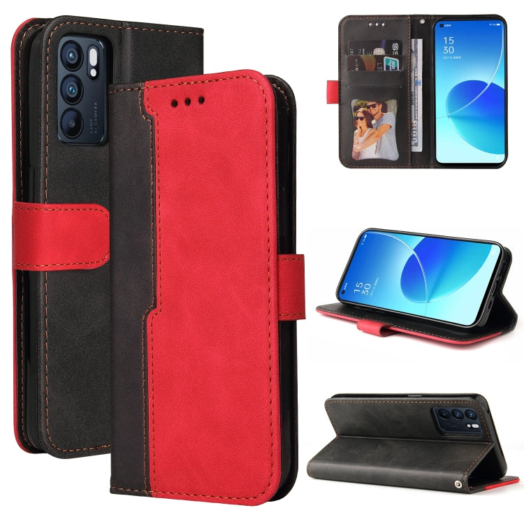 Business Stitching-Color Horizontal Flip PU Leather Case with Holder & Card Slots & Photo Frame & Lanyard, For OPPO A54 4G, For OPPO A74 4G / F19 4G, For OPPO A92S/A72 5G/A73 5G/A52 5G/Reno4 Z, For OPPO A93 5G CN Version/A74 5G/A54 5G������������������...
