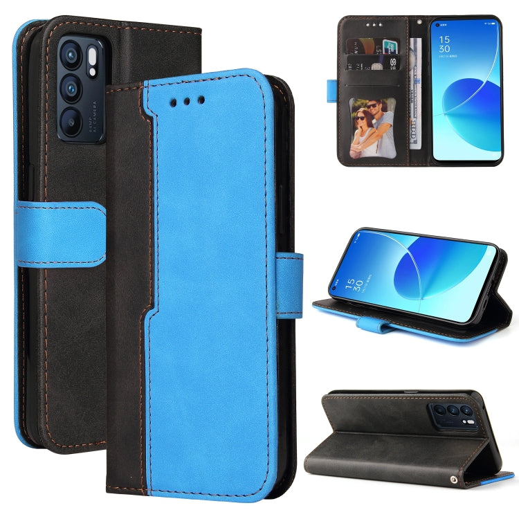 Business Stitching-Color Horizontal Flip PU Leather Case with Holder & Card Slots & Photo Frame & Lanyard, For OPPO A54 4G, For OPPO A74 4G / F19 4G, For OPPO A92S/A72 5G/A73 5G/A52 5G/Reno4 Z, For OPPO A93 5G CN Version/A74 5G/A54 5G������������������...