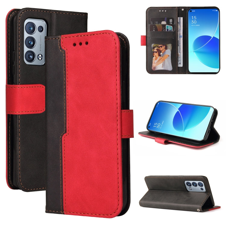Business Stitching-Color Horizontal Flip PU Leather Case with Holder & Card Slots & Photo Frame & Lanyard, For OPPO A54 4G, For OPPO A74 4G / F19 4G, For OPPO A92S/A72 5G/A73 5G/A52 5G/Reno4 Z, For OPPO A93 5G CN Version/A74 5G/A54 5G������������������...