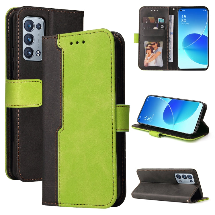 Business Stitching-Color Horizontal Flip PU Leather Case with Holder & Card Slots & Photo Frame & Lanyard, For OPPO A54 4G, For OPPO A74 4G / F19 4G, For OPPO A92S/A72 5G/A73 5G/A52 5G/Reno4 Z, For OPPO A93 5G CN Version/A74 5G/A54 5G������������������...