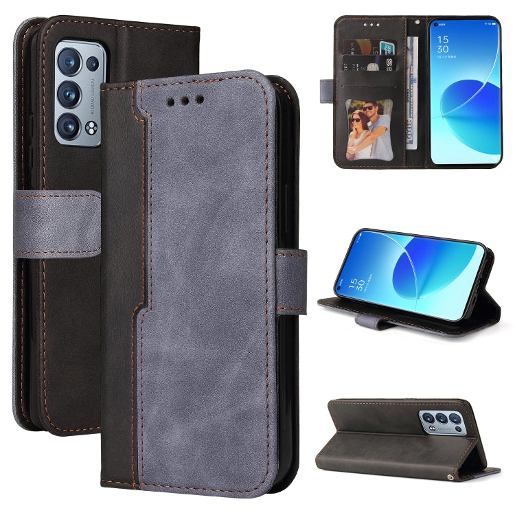 Business Stitching-Color Horizontal Flip PU Leather Case with Holder & Card Slots & Photo Frame & Lanyard, For OPPO A54 4G, For OPPO A74 4G / F19 4G, For OPPO A92S/A72 5G/A73 5G/A52 5G/Reno4 Z, For OPPO A93 5G CN Version/A74 5G/A54 5G������������������...
